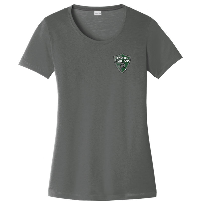 Lansing Spartans Ladies PosiCharge Competitor Cotton Touch Scoop Neck Tee