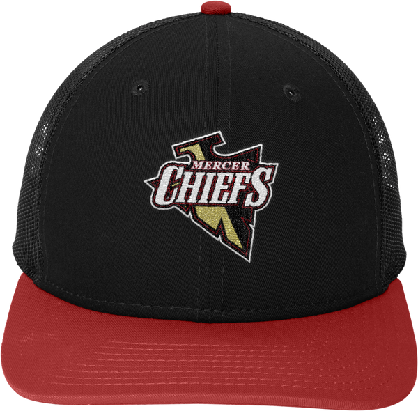 Mercer Chiefs New Era Snapback Low Profile Trucker Cap