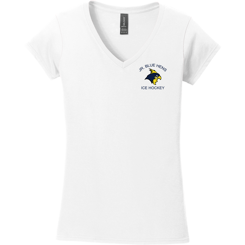 Delaware Jr. Blue Hens Softstyle Ladies Fit V-Neck T-Shirt