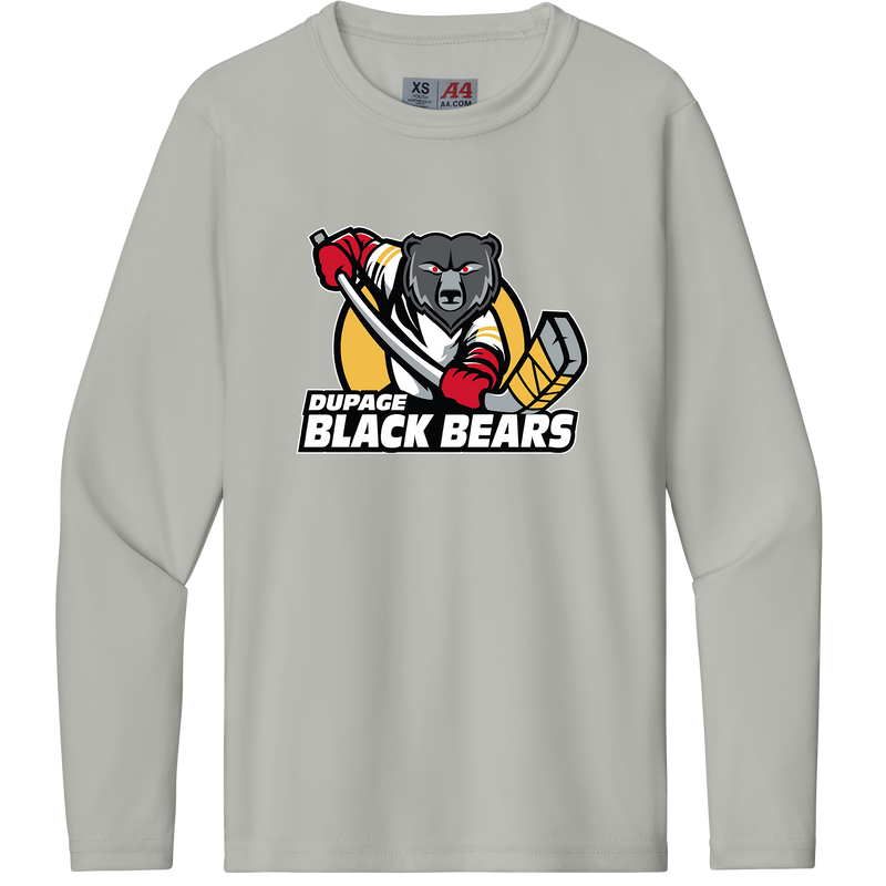 Dupage Black Bears Youth Cooling Performance Long Sleeve Tee