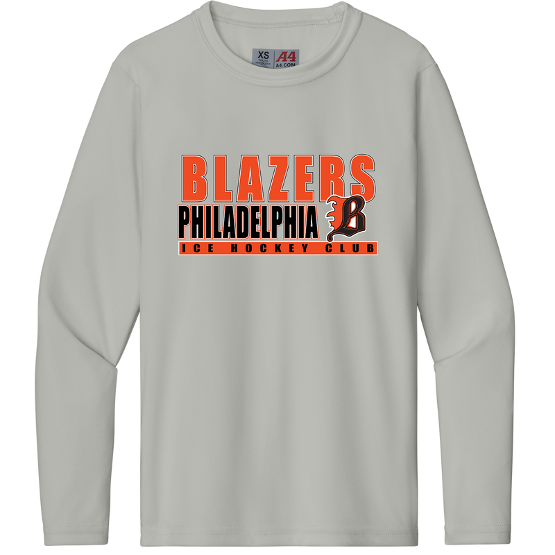 Philadelphia Blazers Youth Cooling Performance Long Sleeve Tee