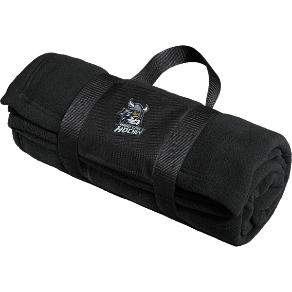 Hard Edge Hockey Fleece Blanket with Carrying Strap