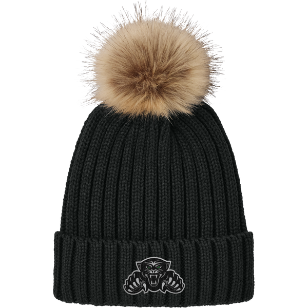 Igloo Jaguars Faux Fur Pom Beanie