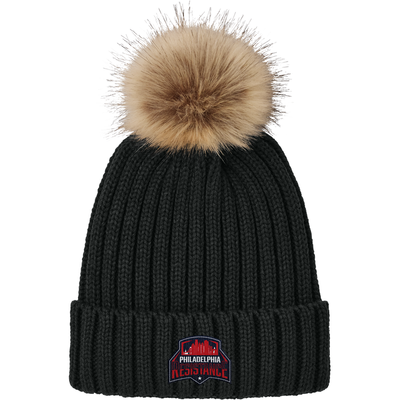 Philadelphia Resistance Faux Fur Pom Beanie