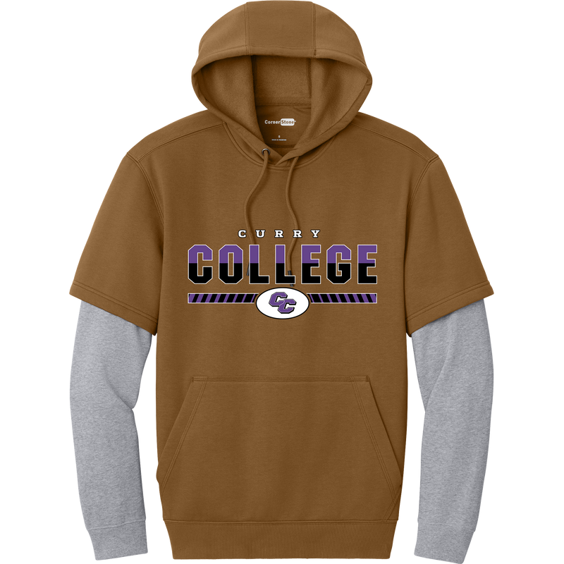 Curry College Tough Fleece Layered Hoodie