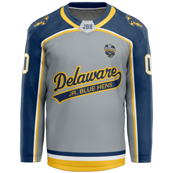 Delaware Jr. Blue Hens 30th Adult Player Sublimated Jersey