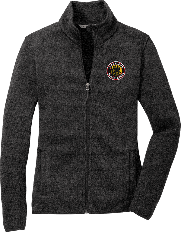 Maryland Black Bears Ladies Sweater Fleece Jacket