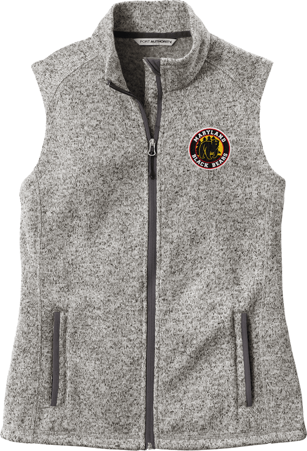 Maryland Black Bears Ladies Sweater Fleece Vest