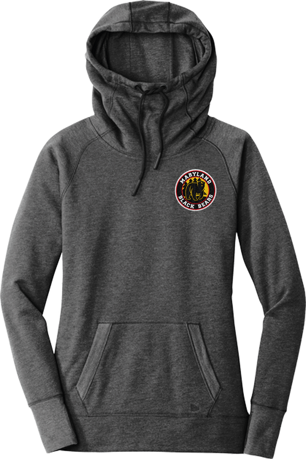 Maryland Black Bears New Era Ladies Tri-Blend Fleece Pullover Hoodie