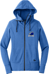 Brandywine Outlaws New Era Ladies Tri-Blend Fleece Full-Zip Hoodie