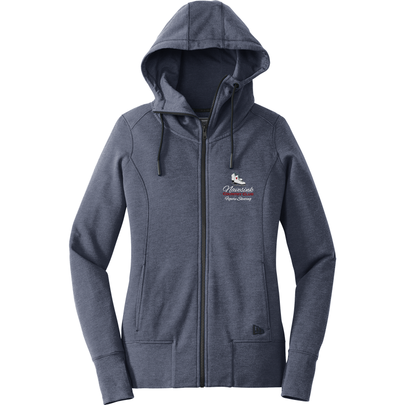 Navesink Figure Skating New Era Ladies Tri-Blend Fleece Full-Zip Hoodie