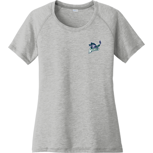Kensington Valley Rebels Ladies PosiCharge Tri-Blend Wicking Scoop Neck Raglan Tee