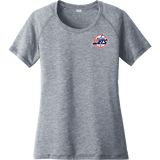 Metro Jets Ladies PosiCharge Tri-Blend Wicking Scoop Neck Raglan Tee