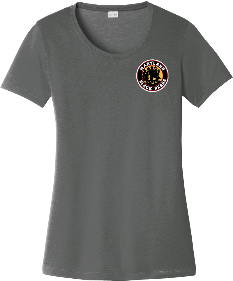 Maryland Black Bears Ladies PosiCharge Competitor Cotton Touch Scoop Neck Tee