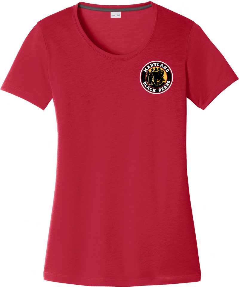 Maryland Black Bears Ladies PosiCharge Competitor Cotton Touch Scoop Neck Tee