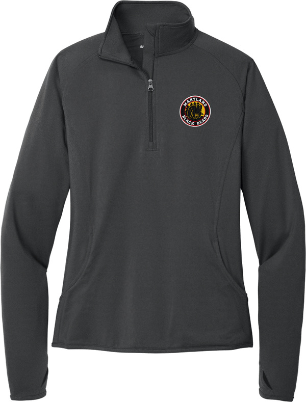 Maryland Black Bears Ladies Sport-Wick Stretch 1/4-Zip Pullover