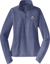 CT Bobcats Ladies Sport-Wick Stretch 1/4-Zip Pullover