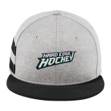 Hard Edge Hockey New Era Shadow Heather Striped Flat Bill Snapback Cap