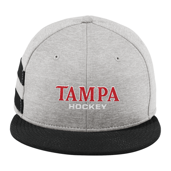 University of Tampa New Era Shadow Heather Striped Flat Bill Snapback Cap