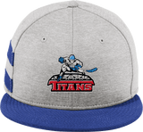 NJ Titans New Era Shadow Heather Striped Flat Bill Snapback Cap