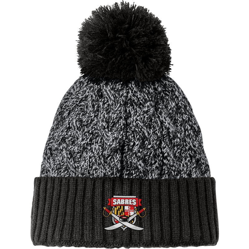 SOMD Sabres New Era Marled Knit Pom Beanie