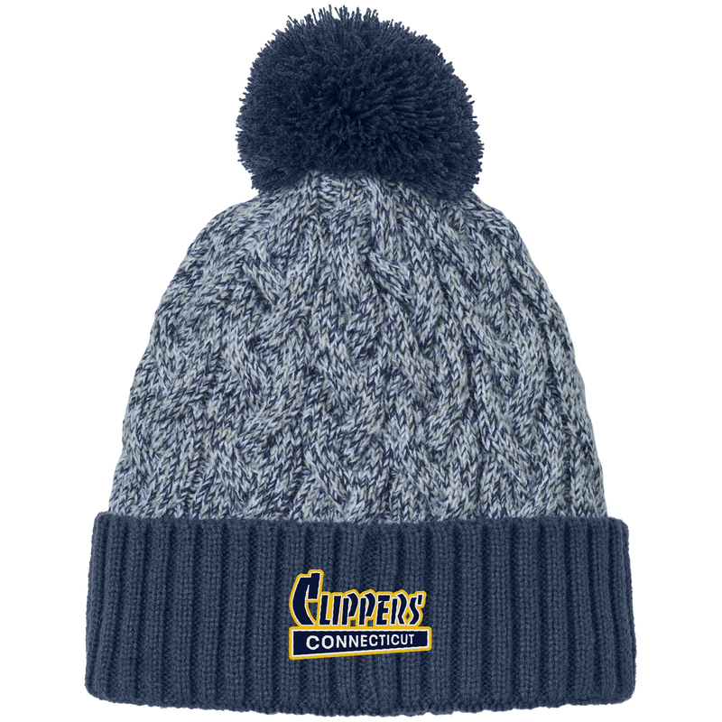 CT Clippers New Era Marled Knit Pom Beanie