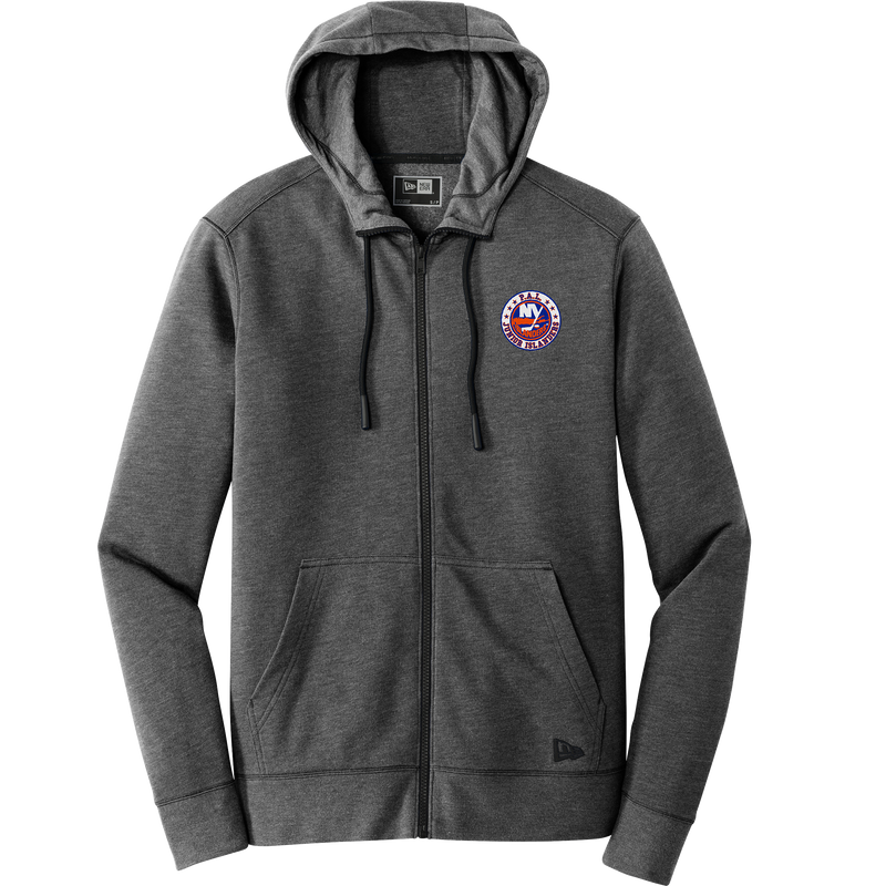 PAL Jr. Islanders New Era Tri-Blend Fleece Full-Zip Hoodie