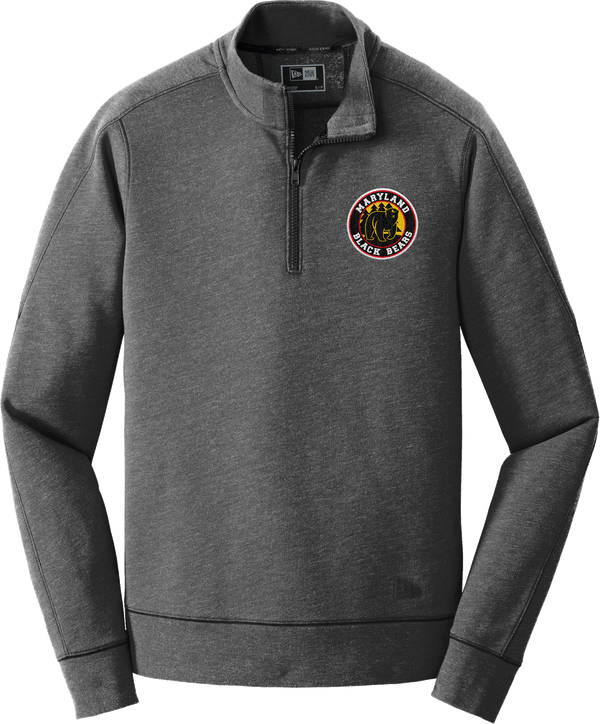 Maryland Black Bears New Era Tri-Blend Fleece 1/4-Zip Pullover