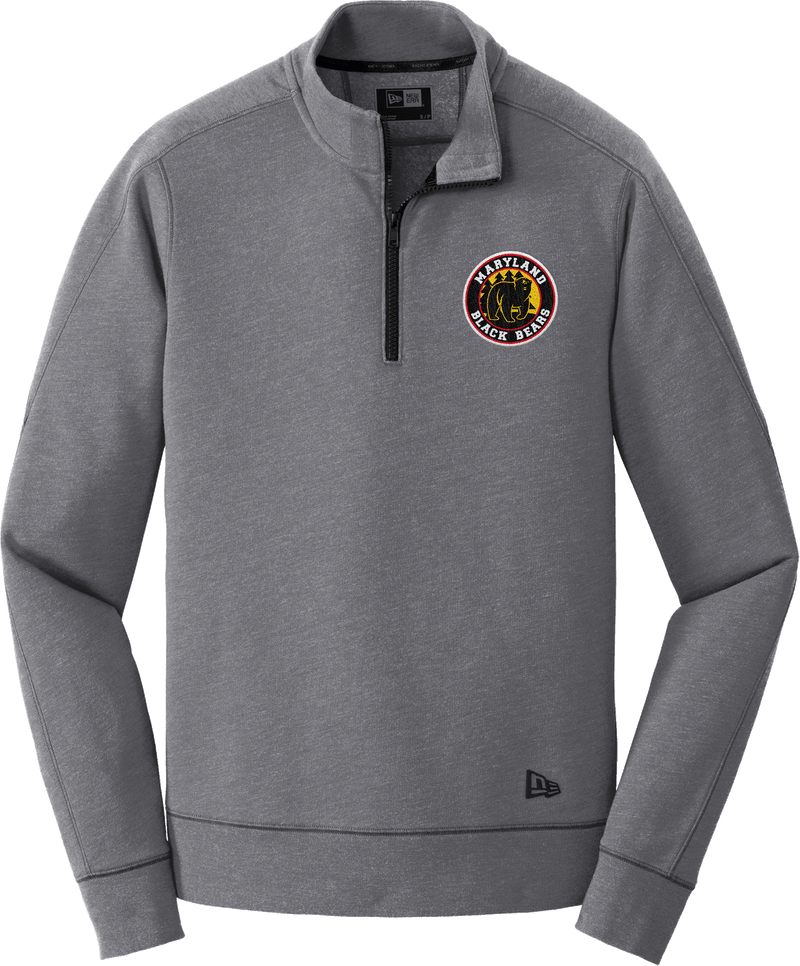 Maryland Black Bears New Era Tri-Blend Fleece 1/4-Zip Pullover