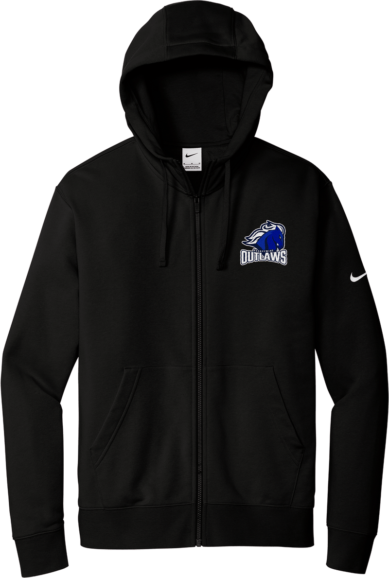 Brandywine Outlaws Nike Club Fleece Sleeve Swoosh Full-Zip Hoodie
