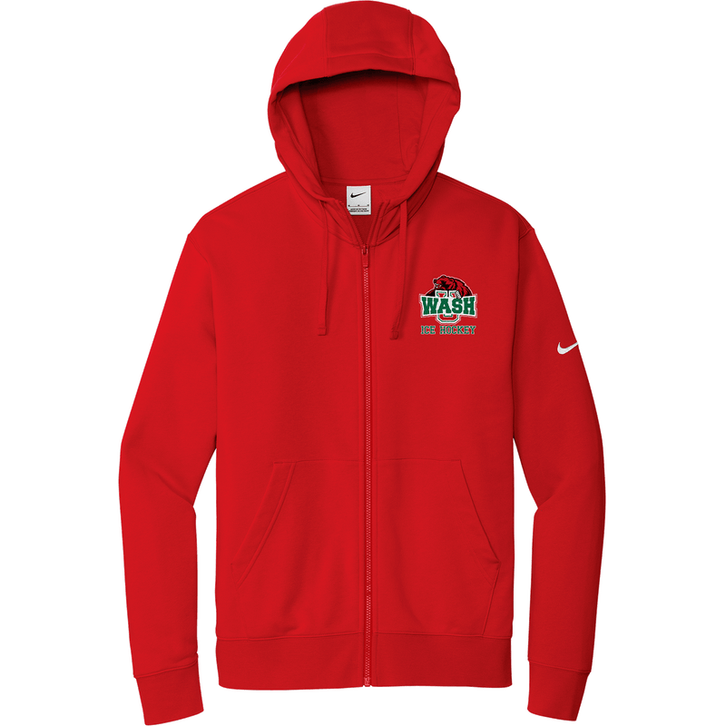 Wash U Nike Club Fleece Sleeve Swoosh Full-Zip Hoodie