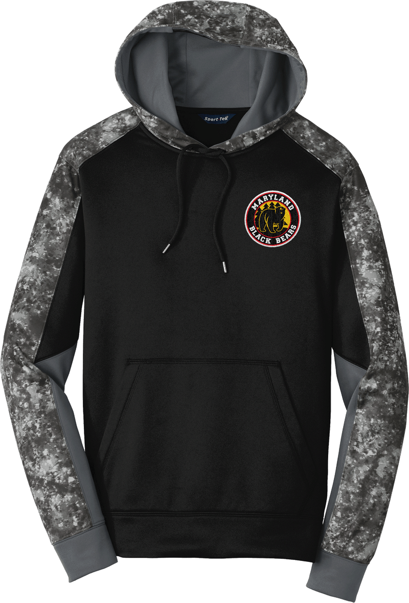 Maryland Black Bears Sport-Wick Mineral Freeze Fleece Colorblock Hooded Pullover