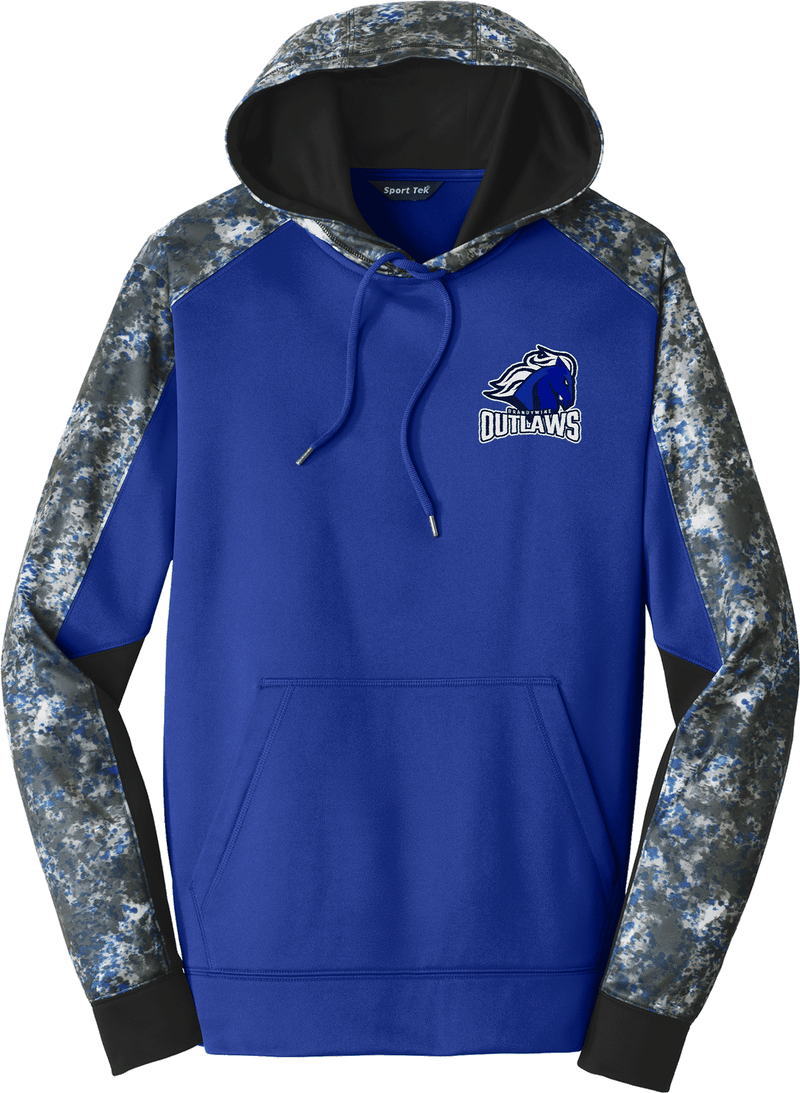 Brandywine Outlaws Sport-Wick Mineral Freeze Fleece Colorblock Hooded Pullover