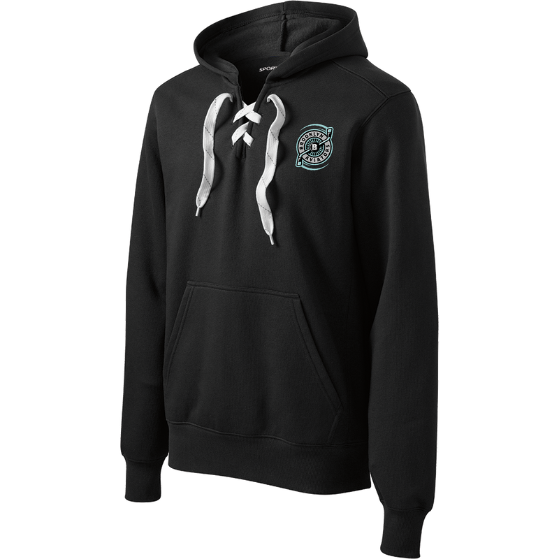 Brooklyn Aviators Lace Up Pullover Hooded Sweatshirt