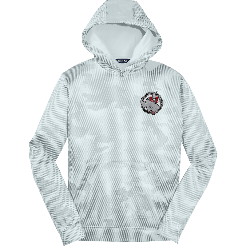 CT Whalers Tier 2 Youth Sport-Wick CamoHex Fleece Hooded Pullover