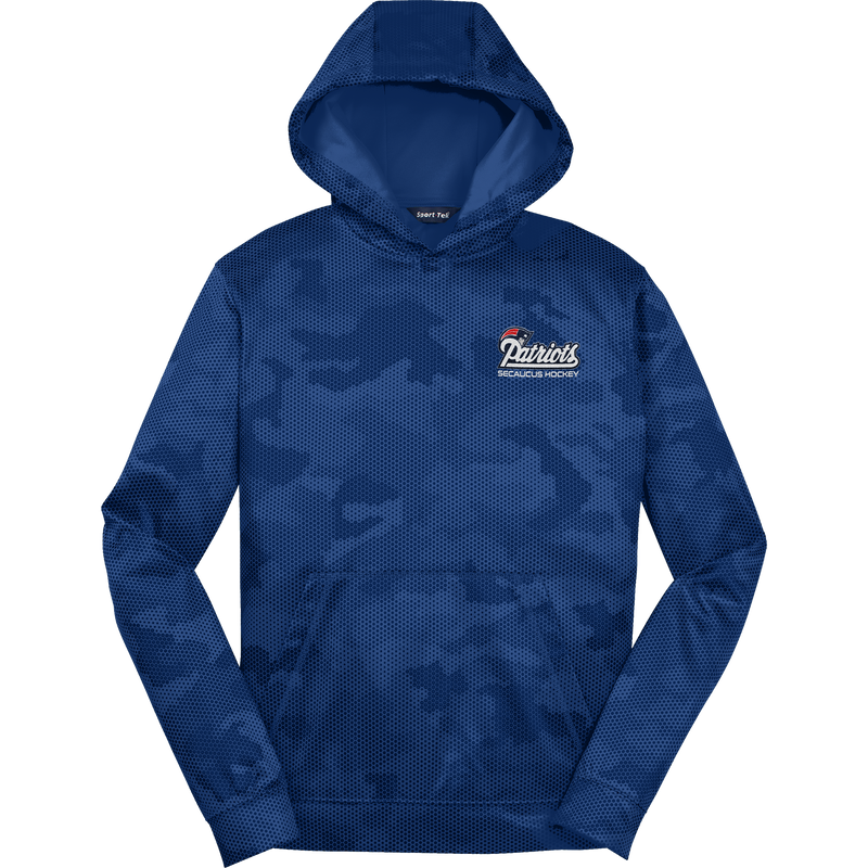 Secaucus Patriots Youth Sport-Wick CamoHex Fleece Hooded Pullover