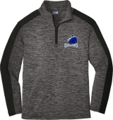 Brandywine Outlaws Youth PosiCharge  Electric Heather Colorblock 1/4-Zip Pullover