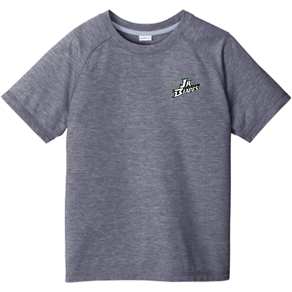 Junior Blades Youth PosiCharge Tri-Blend Wicking Raglan Tee